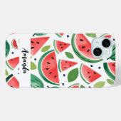 水彩可愛いスイカのパタカスタマイズン名前 Case-Mate iPhoneケース (裏面 (横))