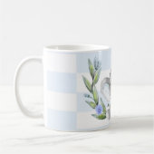 水彩可愛いゾウの緑 コーヒーマグカップ (左)