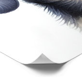 水彩可愛いダシュント犬 ポスター (角)