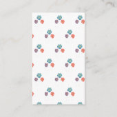 水彩可愛いチキンファミリーおむつラッフル エンクロージャーカード (裏面)