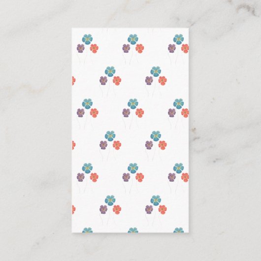 水彩可愛いチキンファミリーおむつラッフル エンクロージャーカード (裏面)