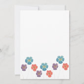 水彩可愛いチキンファミリーベビーシャワー 招待状 (裏面)