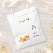 水彩可愛いチキンベビーありがとう フェイバーバッグ (クリップ留めされた状態)