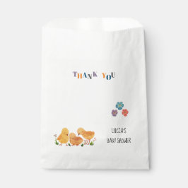 水彩可愛いチキンベビーありがとう フェイバーバッグ