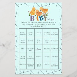 水彩可愛いチキンベビーシャワービンゴ