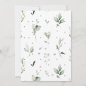 水彩可愛いテディベア男の赤ちゃん《キリスト教》洗礼式や命名式 招待状 (裏面)