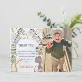 水彩可愛いドラゴン誕生日サンキューカード 招待状 (スタンド正面)