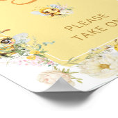 水彩可愛いハチの願い ポスター (角)