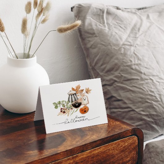水彩可愛いハロウィーン カード
