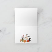 水彩可愛いハロウィーン カード (内部)