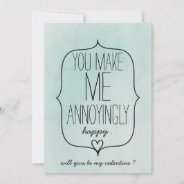 水彩可愛いハートおもしろいバレンタインデー シーズンカード