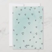 水彩可愛いハートおもしろいベーコンバレンタインデー シーズンカード (裏面)