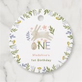 水彩可愛いバニーガール1st誕生日 フェイバータグ (正面)