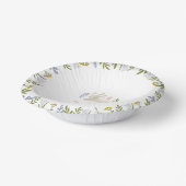 水彩可愛いバニーガール1st誕生日 ペーパーボウル (傾斜あり)