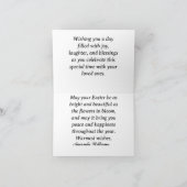 水彩可愛いバニーフローラハッピーイースターカード シーズンカード (内部)