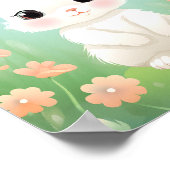 水彩可愛いバニー子供部屋動物ポスター ポスター (角)