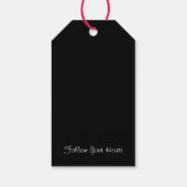 水彩可愛いパンダとレインボーハート ギフトタグ (裏面)