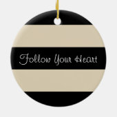 水彩可愛いパンダとレインボーハート セラミックオーナメント (裏面)