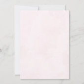 水彩可愛いピンクのテディベア赤ちゃんシャワー 招待状 (裏面)