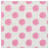 水彩可愛いピンク水玉模様 ファブリック (クローズアップ)