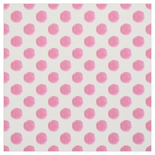 水彩可愛いピンク水玉模様 ファブリック (見本)