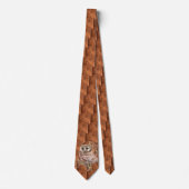 水彩可愛いフクロウ鳥形動物 ネクタイ (正面)