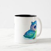 水彩可愛いフクロウ(2) ツートーンマグカップ (正面右)