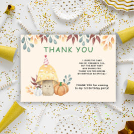 水彩可愛いフライアガリンの最初の誕生日パーティー サンキューカード