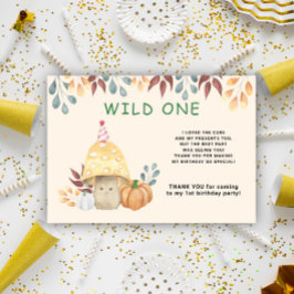 水彩可愛いフライアガリンの最初の誕生日パーティー サンキューカード