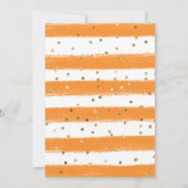 水彩可愛いフローラキツネベビーシャワー 招待状 (裏面)