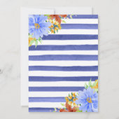 水彩可愛いフローラ回路カーニバル誕生日 招待状 (裏面)