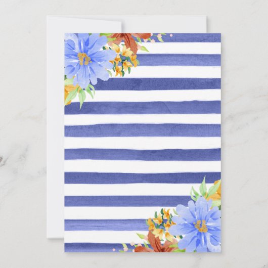 水彩可愛いフローラ回路カーニバル誕生日 招待状 (裏面)