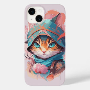 水彩可愛いフード忍者猫 Case-Mate iPhone 14ケース