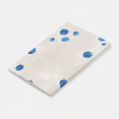 水彩可愛いブルーネイビー航海の水玉模様 ポストイット (アングル)