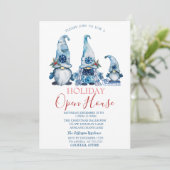 水彩可愛いブルー格言オープンハウス 招待状 (スタンド正面)