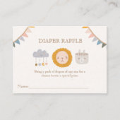 水彩可愛いベビーおもちゃおむつラッフル エンクロージャーカード (正面)