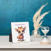 水彩可愛いベビーキリン フォトプラーク (インサイチュ)