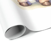 水彩可愛いベビーキリン ラッピングペーパー (ロールコーナー)