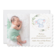 水彩可愛いベビーゾウのサファリベイビーシャワー