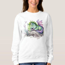 水彩可愛いベビー竜 スウェットシャツ
