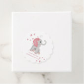 水彩可愛いベビー象ピンク赤ちゃんシャワー フェイバータグ (インサイチュ)