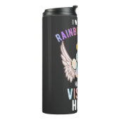 水彩可愛いペット前犬ねこメモリアル翼 タンブラー (回転左)