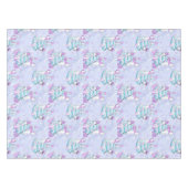 水彩可愛いホッキョクグマとペンギンのクリスマス テーブルクロス (正面(横))