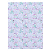 水彩可愛いホッキョクグマとペンギンのクリスマス テーブルクロス (正面)