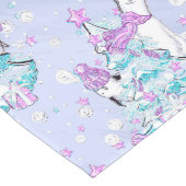 水彩可愛いホッキョクグマとペンギンのクリスマス ロングテーブルランナー (コーナー)