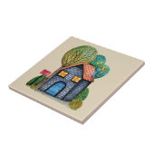 水彩可愛いホームスイートホームアート タイル (側面)