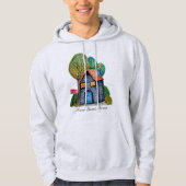 水彩可愛いホームスイートホームアート パーカ (正面)