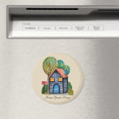 水彩可愛いホームスイートホームアート マグネット (インサイチュ (食洗機))