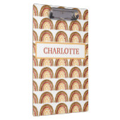 水彩可愛いボホパステルキッズガールレインボー クリップボード (右)