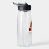 水彩可愛いボホパステルフローラモダンレインボー ウォーターボトル (右面)